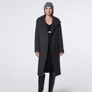 Women's Asymmetrical Zip Wool-Blend Coat Small